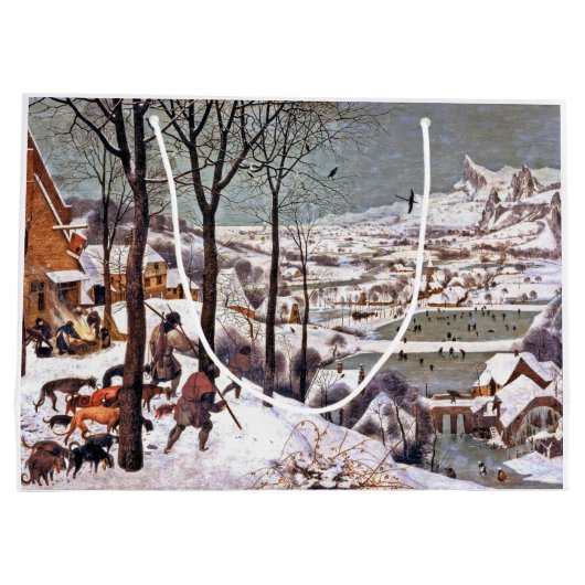 Jagers op de sneeuw, Pieter Bruegel en Ouderen Groot Cadeauzakje (Achterkant)