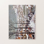 Jagers op de sneeuw, Pieter Bruegel en Ouderen Legpuzzel (Verticaal)