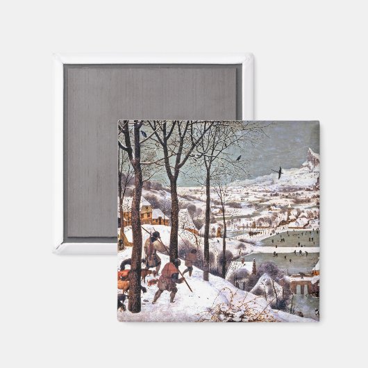 Jagers op de sneeuw, Pieter Bruegel en Ouderen Magneet (Voorkant / Achterkant)