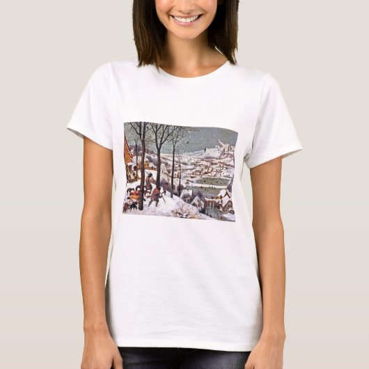 Jagers op de sneeuw, Pieter Bruegel en Ouderen T-shirt (Voorkant)