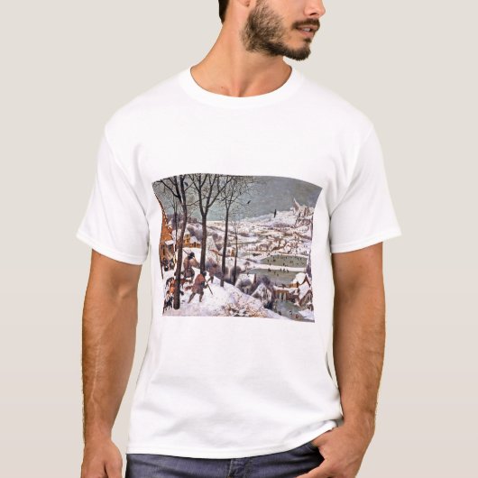 Jagers op de sneeuw, Pieter Bruegel en Ouderen T-shirt (Voorkant)