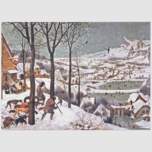 Jagers op de sneeuw, Pieter Bruegel en Ouderen Tissuepapier (Voorkant)
