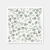 Jagersgroen bladig rustiek servet (Voorkant)