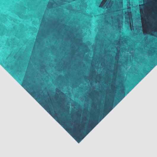 Jagged Blue Abstract Tissuepapier (Detail)