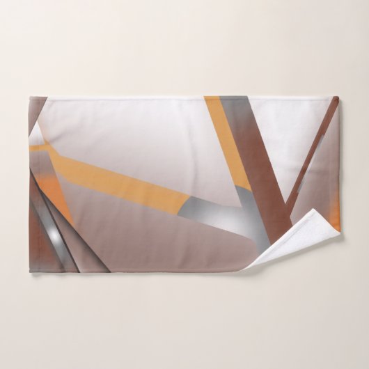 Jagged Edge Concentrische Aarde Tone Ombre Art Bad Handdoek (Handdoek)