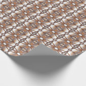 Jagged Edge Concentrische Aarde Tone Ombre Art Cadeaupapier (Hoek)