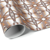 Jagged Edge Concentrische Aarde Tone Ombre Art Cadeaupapier (Rol Hoek)