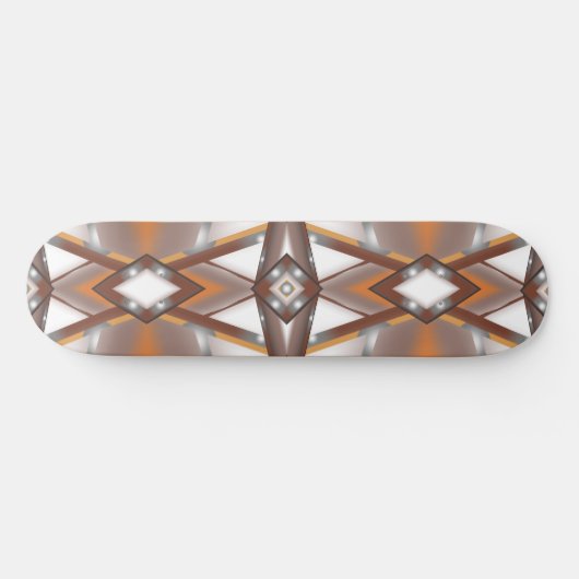 Jagged Edge Concentrische Aarde Tone Ombre Art Persoonlijk Skateboard (Horizontaal)