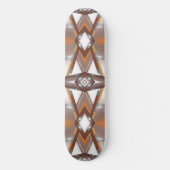 Jagged Edge Concentrische Aarde Tone Ombre Art Persoonlijk Skateboard (Voorkant)