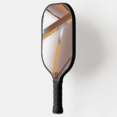 Jagged Edge Concentrische Aarde Tone Ombre Art Pickleball Paddle (Links)