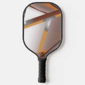 Jagged Edge Concentrische Aarde Tone Ombre Art Pickleball Paddle (Achterkant)