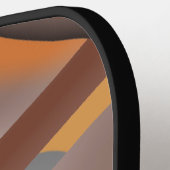 Jagged Edge Concentrische Aarde Tone Ombre Art Pickleball Paddle (Links Detail)