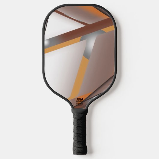 Jagged Edge Concentrische Aarde Tone Ombre Art Pickleball Paddle (Voorkant)
