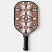 Jagged Edge Concentrische Aarde Tone Ombre Art Pickleball Paddle (Achterkant)