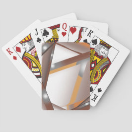 Jagged Edge Concentrische Aarde Tone Ombre Art Pokerkaarten