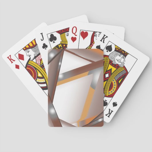 Jagged Edge Concentrische Aarde Tone Ombre Art Pokerkaarten (Achterkant)