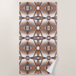 Jagged Edge Concentrische Aarde Tone Ombre Art Strandlaken