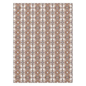 Jagged Edge Concentrische Aarde Tone Ombre Art Tafelkleed (Voorkant)