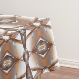 Jagged Edge Concentrische Aarde Tone Ombre Art Tafelkleed