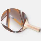 Jagged Edge Concentrische Aarde Tone Ombre Art Tafeltennisbatje (Zijkant)