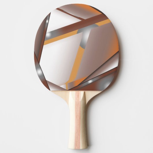 Jagged Edge Concentrische Aarde Tone Ombre Art Tafeltennisbatje (Voorkant)