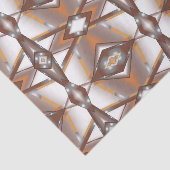 Jagged Edge Concentrische Aarde Tone Ombre Art Tissuepapier (Detail)