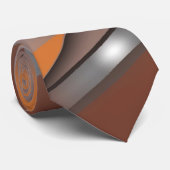 Jagged Edge Concentrische Earth Tone Ombre Abstrac Stropdas (Opgerold)