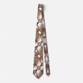 Jagged Edge Concentrische Earth Tone Ombre Abstrac Stropdas (Voorkant)