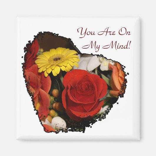 Jagged Edge Heart Bouquet Magneet (Voorkant)