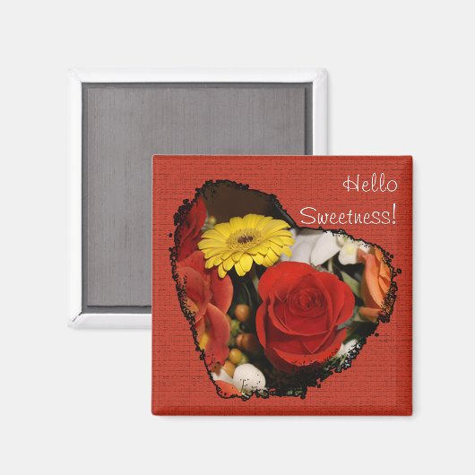 Jagged Edge Heart Bouquet Magneet (Voorkant / Achterkant)