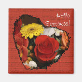 Jagged Edge Heart Bouquet Magneet (Voorkant)