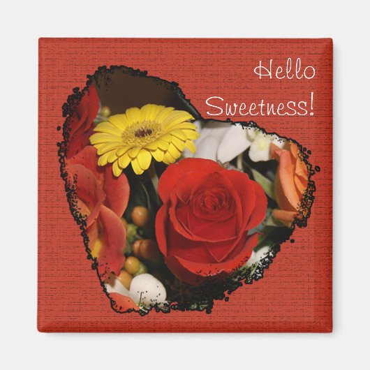 Jagged Edge Heart Bouquet Magneet (Voorkant)