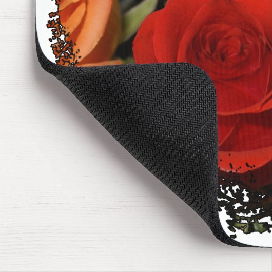 Jagged Edged Heart Bouquet Muismat (Hoek)