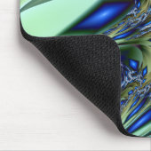 Jagged | Groene en blauwe fractale kunst Muismat (Hoek)