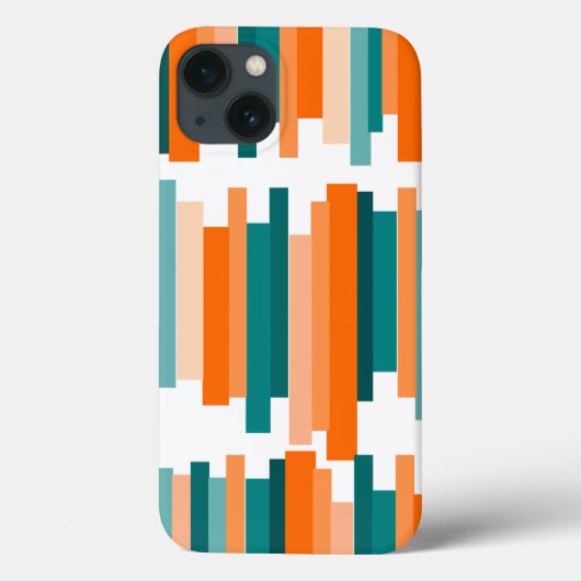 Jagged Lines - Blauwgroen en Oranje Case-Mate iPhone Case (Achterkant)