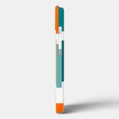 Jagged Lines - Blauwgroen en Oranje Case-Mate iPhone Case (Achterkant / Links)