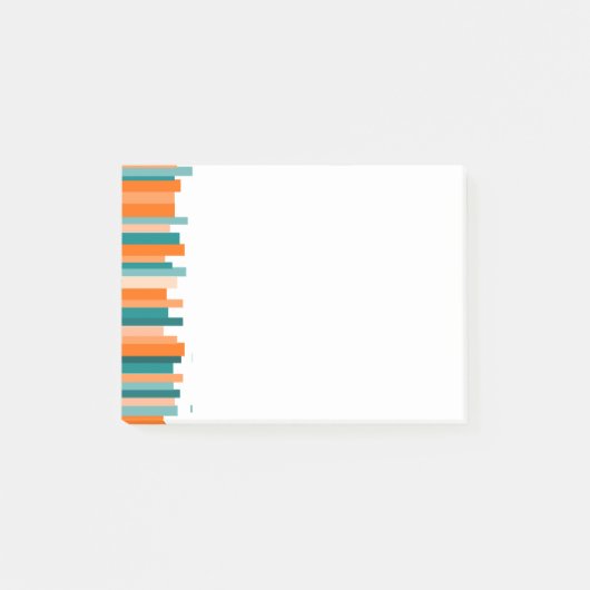 Jagged Lines - Blauwgroen en Oranje Post-it® Notes (Voorkant)