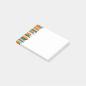 Jagged Lines - Blauwgroen en Oranje Post-it® Notes (Schuin)