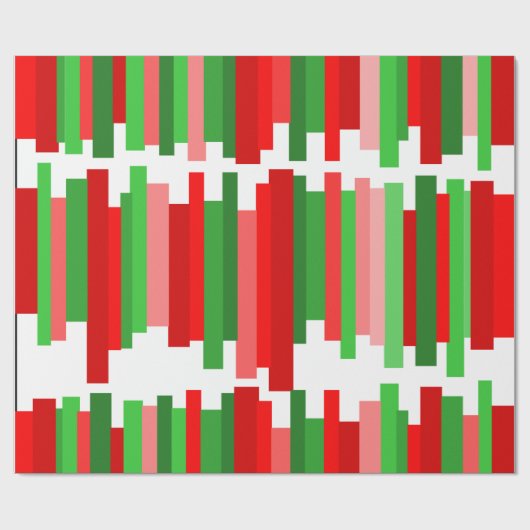 Jagged Lines - rood en groen Cadeaupapier (Vlak)
