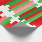 Jagged Lines - rood en groen Cadeaupapier (Hoek)