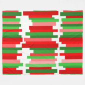 Jagged Lines - rood en groen Fleece Deken (Voorkant (Horizontaal))