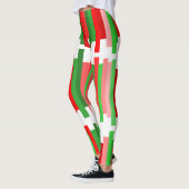 Jagged Lines - rood en groen Leggings (Links)