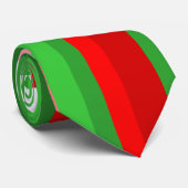 Jagged Lines - rood en groen Stropdas (Opgerold)