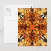 Jagged Oranje Mandala Briefkaart (Voorkant / Achterkant)