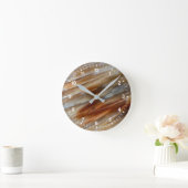 Jagged Petrified Wood Ronde Klok (Huis)