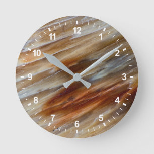 Jagged Petrified Wood Ronde Klok