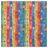 Jagged Stripe Floral Pattern-Papel Picado Stof (Swatch)