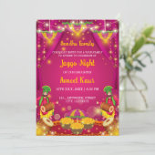 Jaggo night Invitation, Panjabi Pre Wedding Kaart (Staand voorkant)