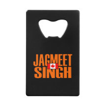 Jagmeet Singh Oranje Block Text Canadian Flag
