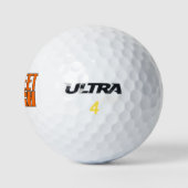 Jagmeet Singh Oranje Block Text Canadian Flag Golfballen (Logo)